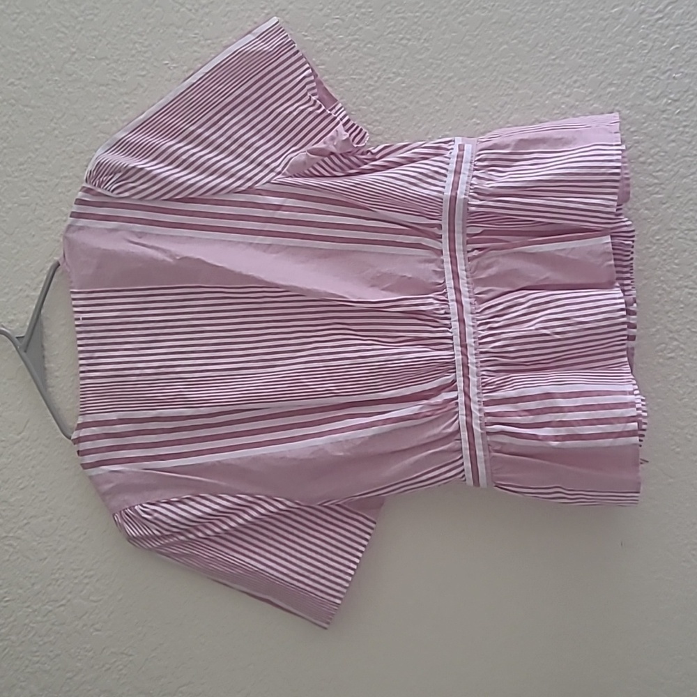 Ruffle-Hem Wrap Top in Stripe Print (L) - Picture 5 of 6